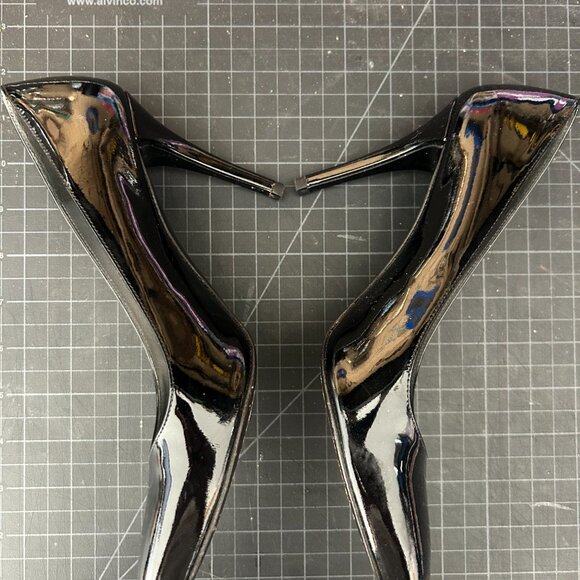 Stuart Weitzman, black leather power pumps - Picture 2 of 6